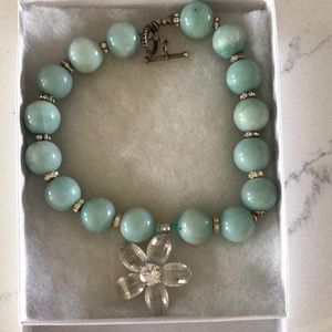 Turquoise & Rhinestone Necklace